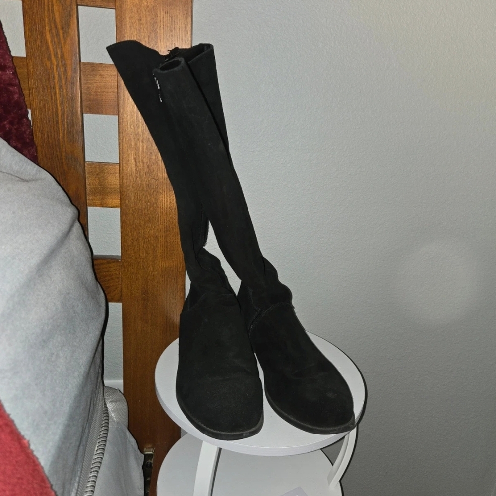 Torrid Black Suede Knee High, Wide Calf Boots